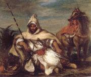 Eugene Delacroix A Moroccan from the Sultan-s Guard Sweden oil painting artist